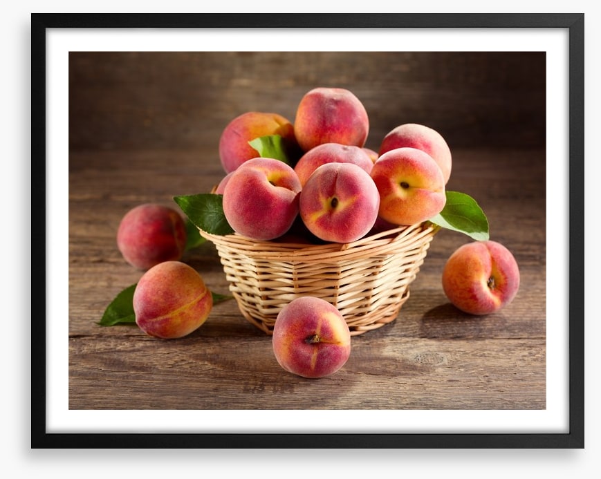 Plump peach basket