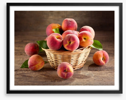 Plump peach basket