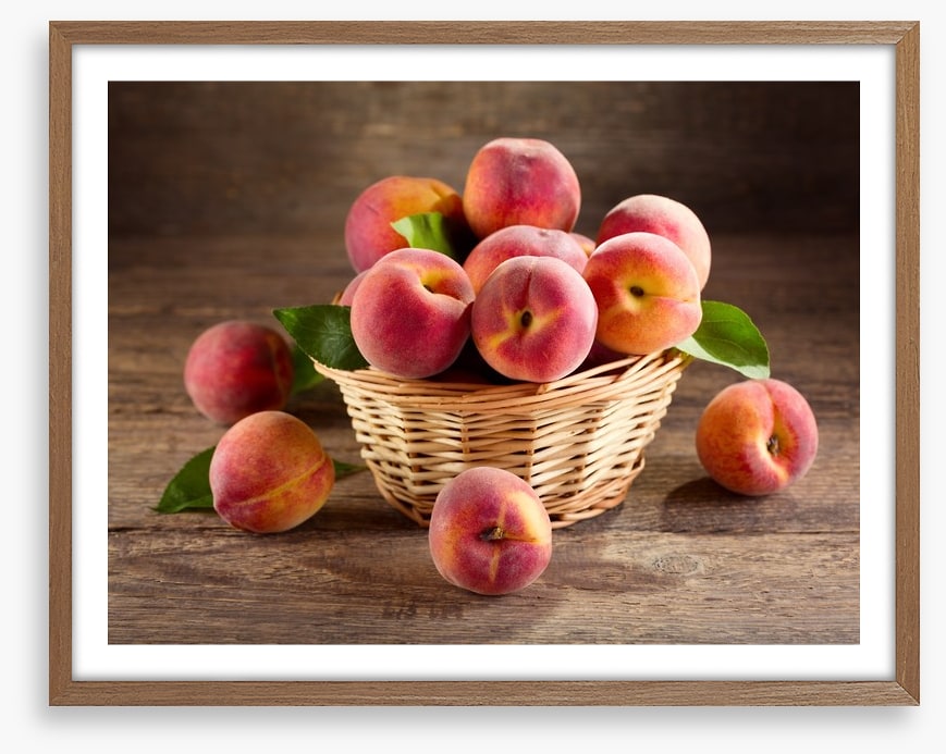 Plump peach basket