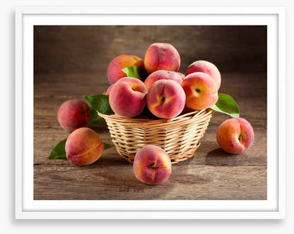 Plump peach basket