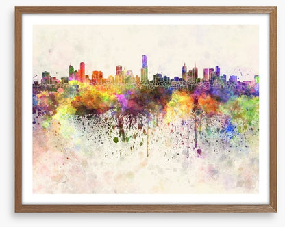 Melbourne skyline watercolour