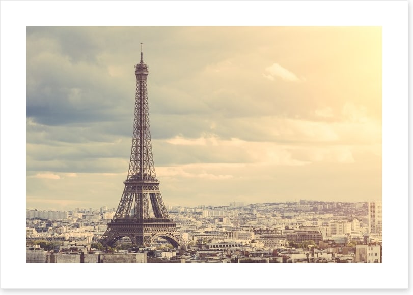 The towering Eiffel Tower