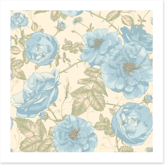 Vintage blue roses