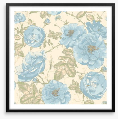 Vintage blue roses