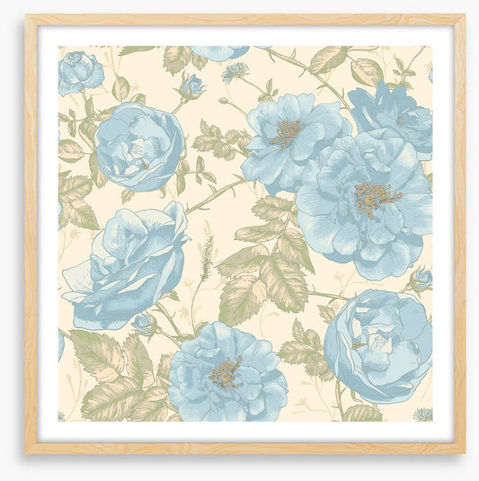 Vintage blue roses