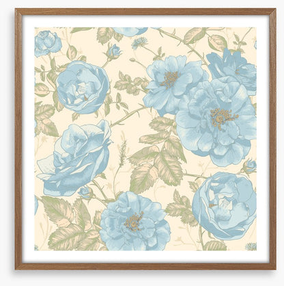 Vintage blue roses