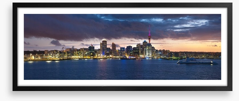 Auckland skyline at dusk