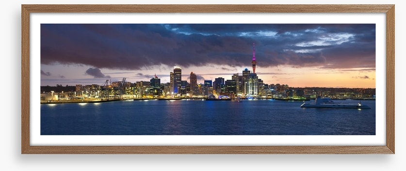 Auckland skyline at dusk