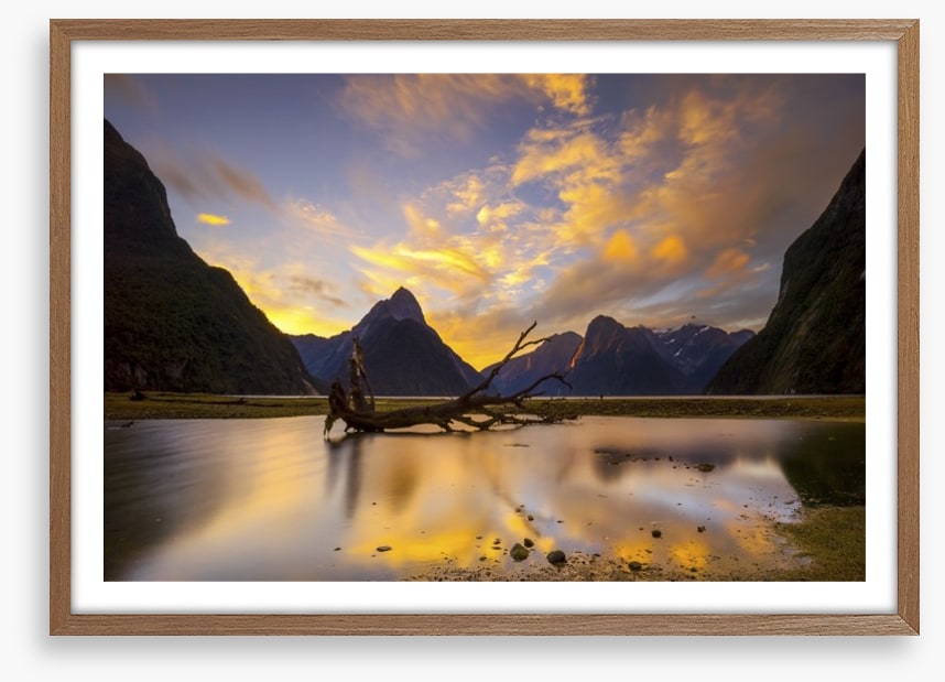 Sundown at Milford Sound