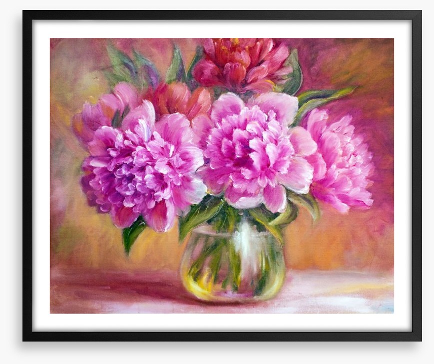 Golden light peonies