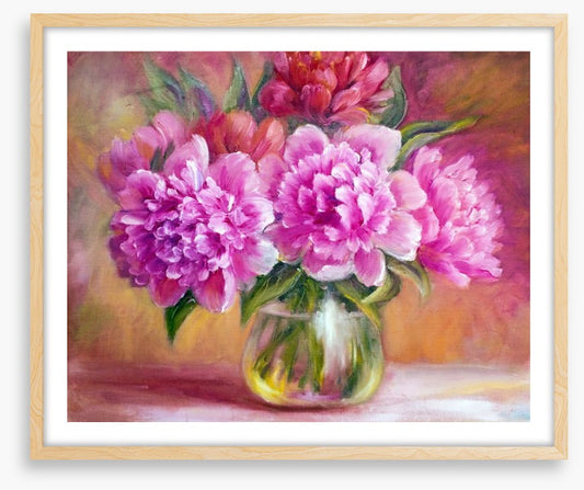 Golden light peonies