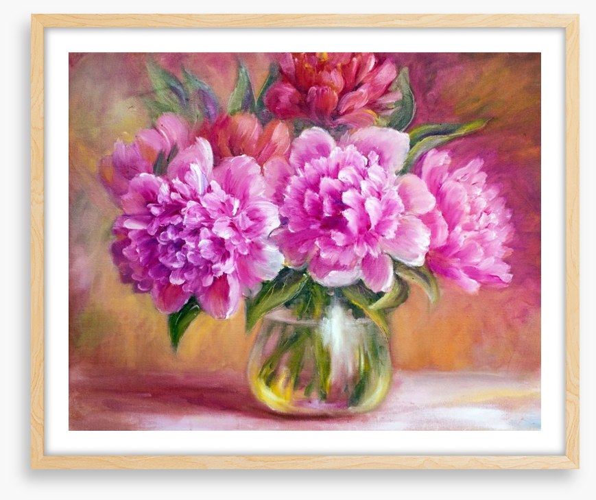 Golden light peonies