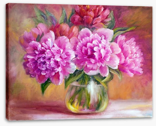 Golden light peonies