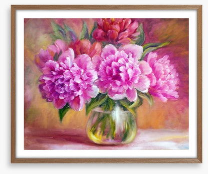 Golden light peonies