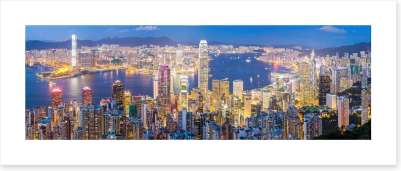 Hong Kong skyline at dusk