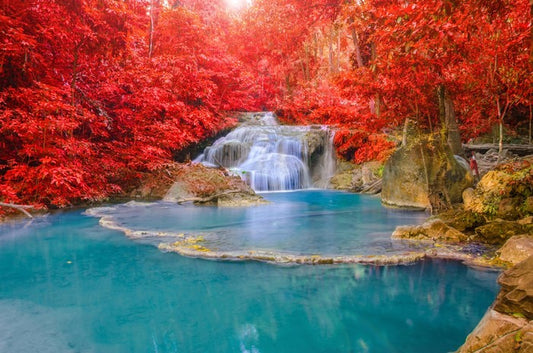 Autumn at Erawan waterfall