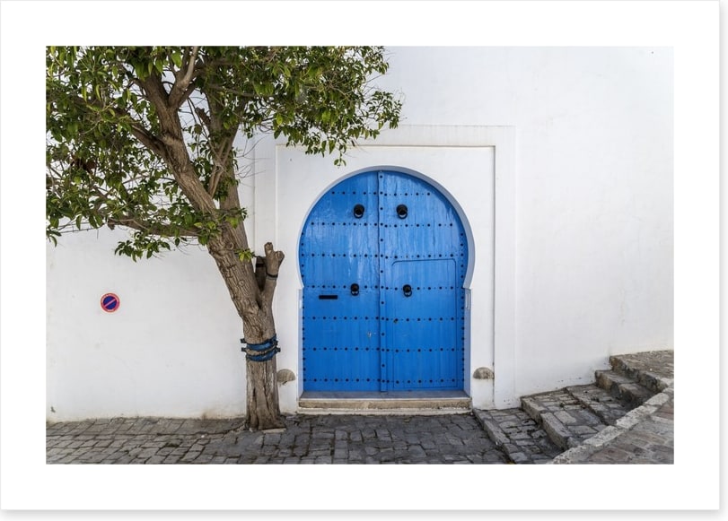 The blue door, Tunisia
