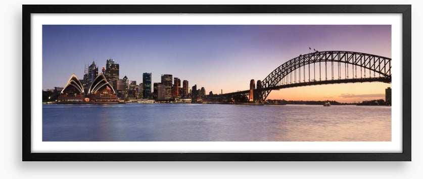 Sydney CBD panoramic at dusk