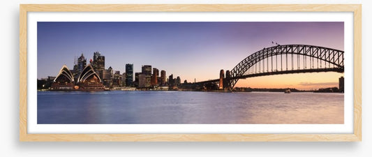 Sydney CBD panoramic at dusk