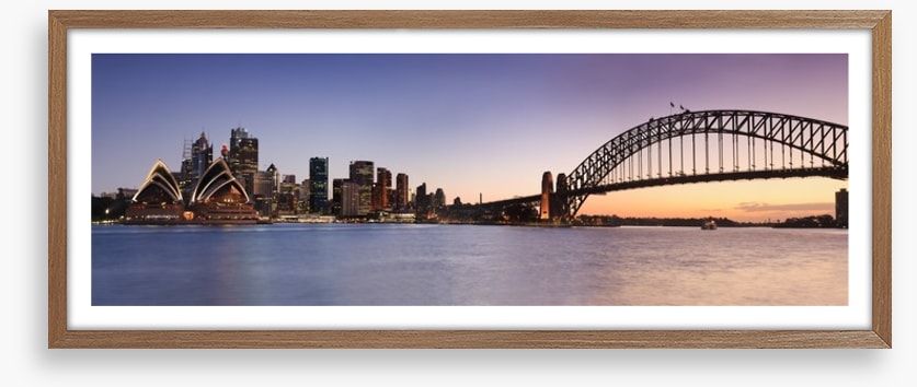 Sydney CBD panoramic at dusk