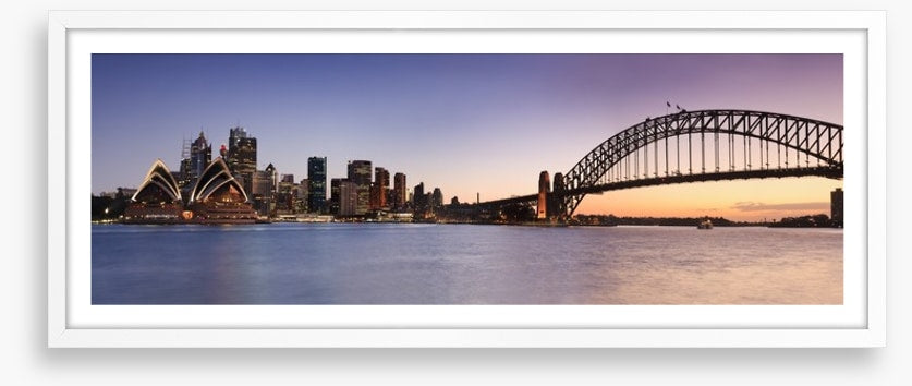 Sydney CBD panoramic at dusk