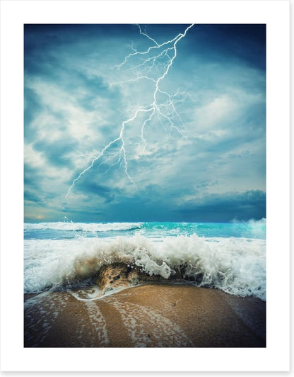 Dramatic storm seascape