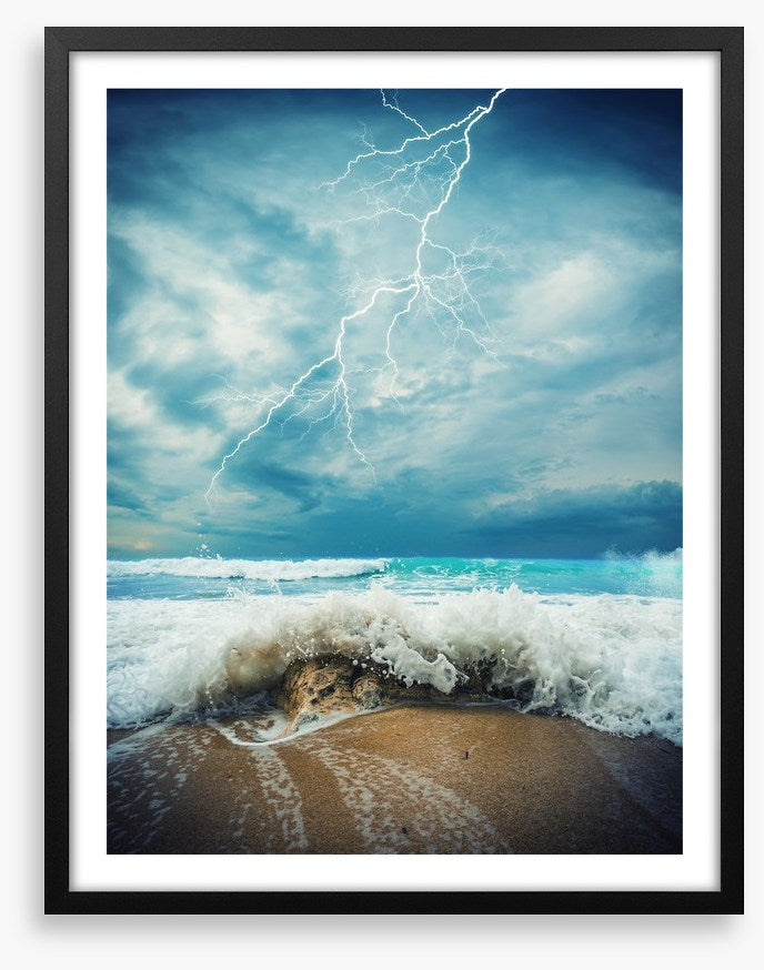 Dramatic storm seascape