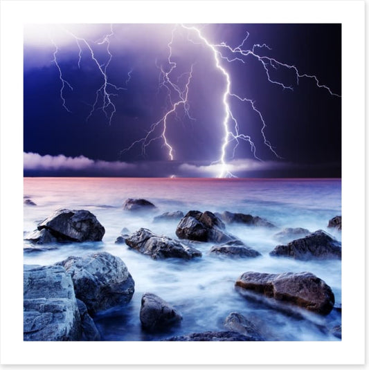 Thunderstorm over the ocean