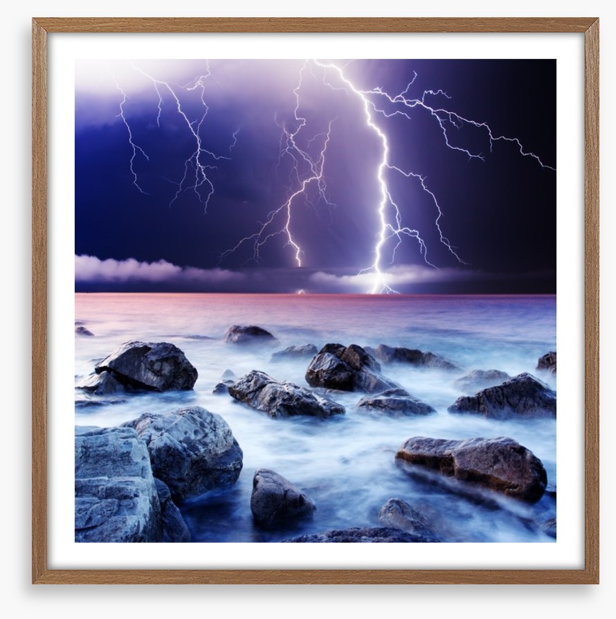 Thunderstorm over the ocean