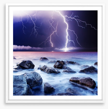 Thunderstorm over the ocean