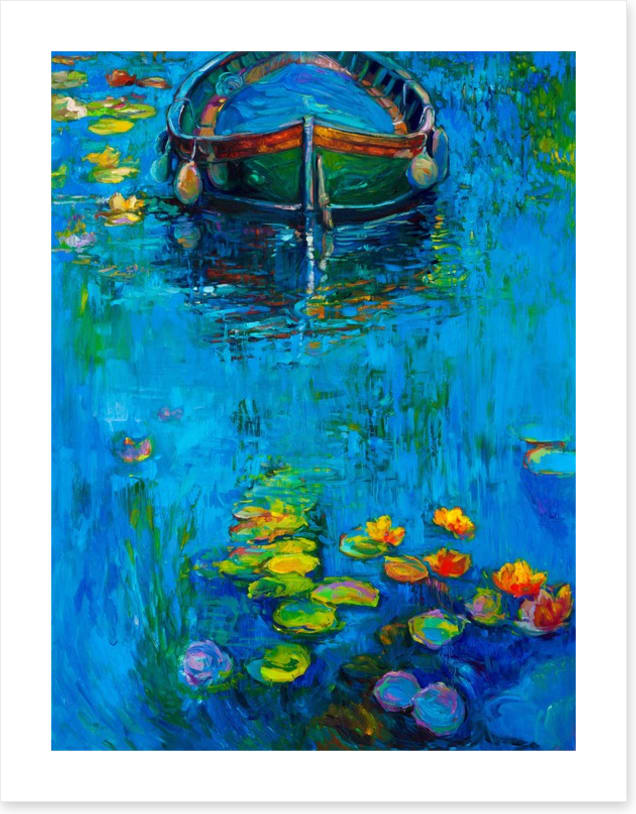 The boat and the lillies