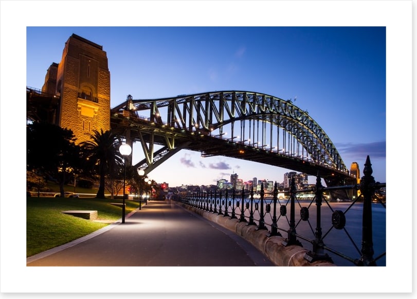 The bridge at dusk