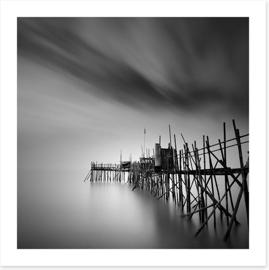 Old pier silhouette