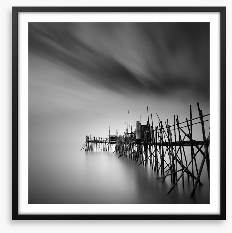 Old pier silhouette