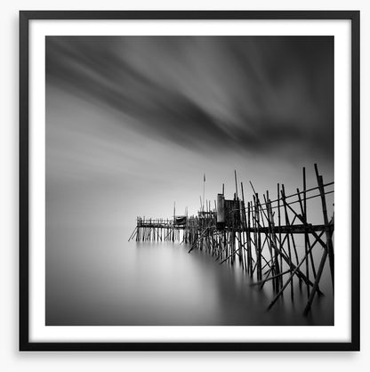 Old pier silhouette