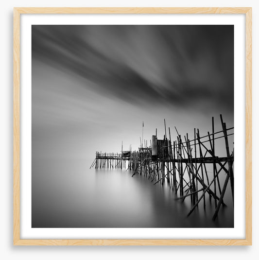 Old pier silhouette
