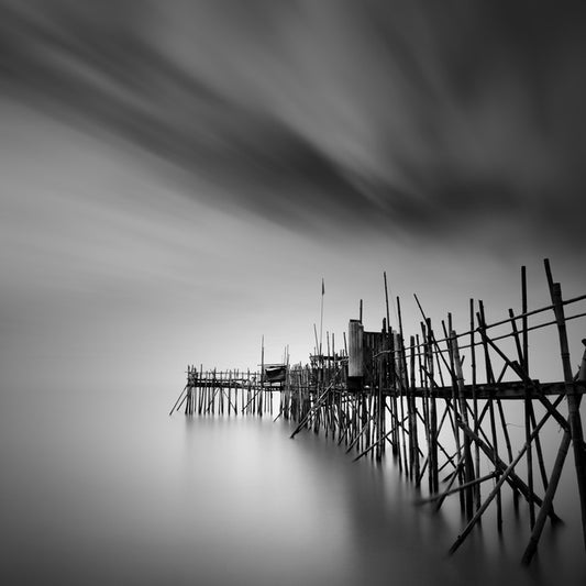 Old pier silhouette