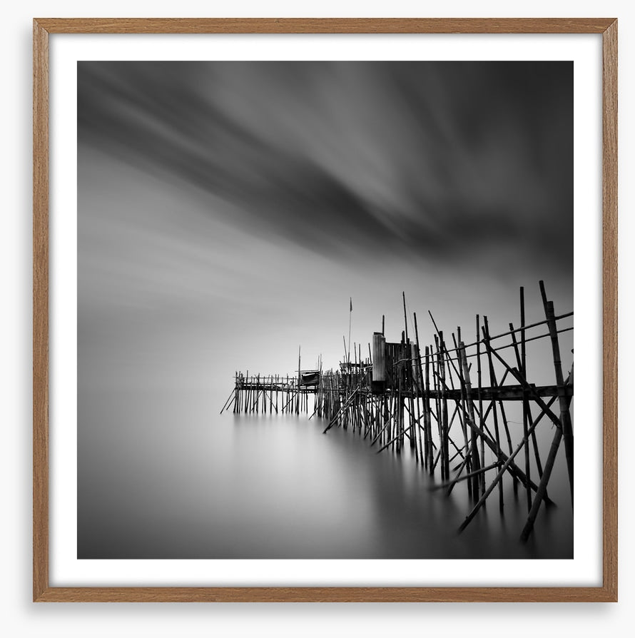 Old pier silhouette
