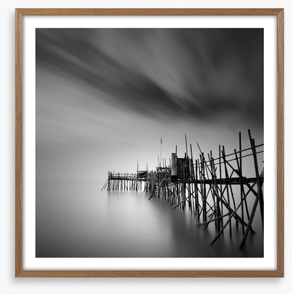 Old pier silhouette