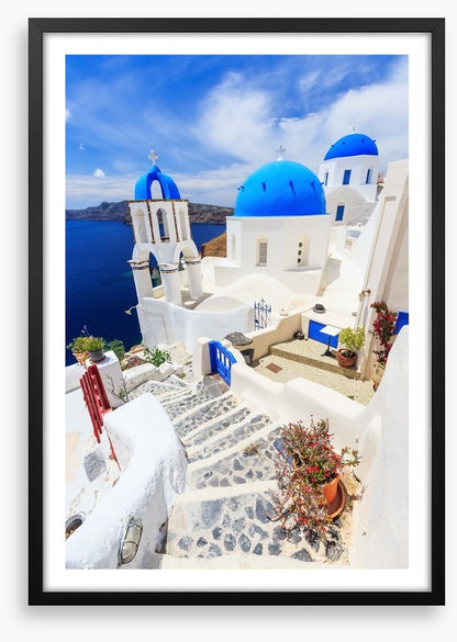 The village of Oia in Santorini, Greece