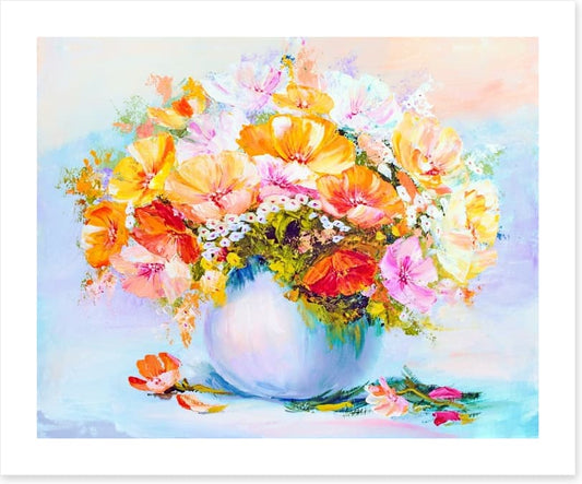 Spring wildflowers in a vase