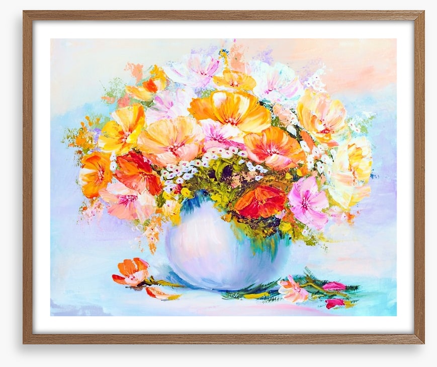 Spring wildflowers in a vase