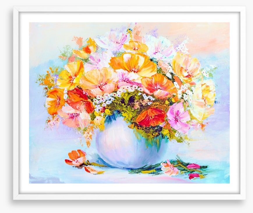 Spring wildflowers in a vase