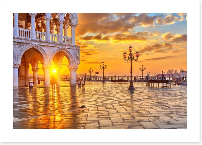 Sunrise over San Marco piazza
