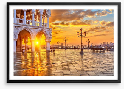 Sunrise over San Marco piazza