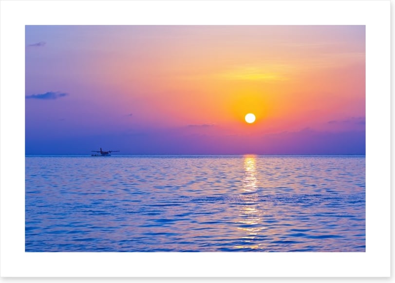 Purple sky sunset