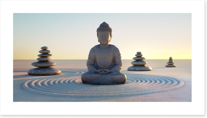 Rock garden buddha