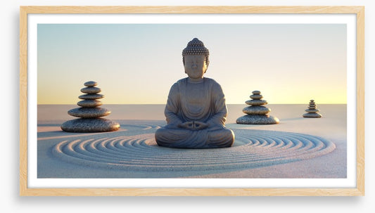Rock garden buddha