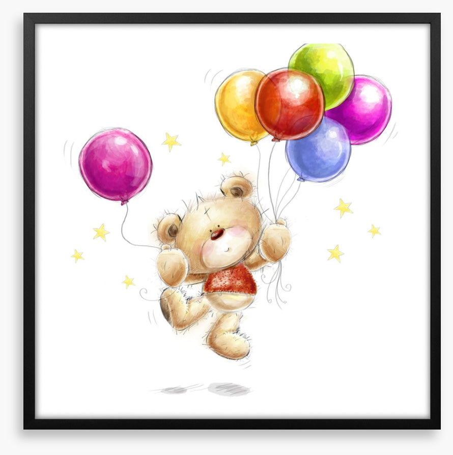 Bear with balloons