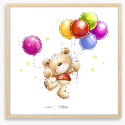 Bear with balloons